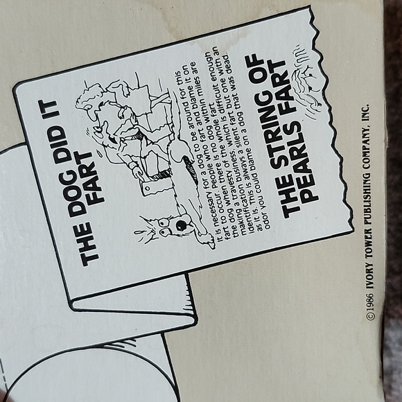 IVORY TOWER 1986 FART HUMOROUS SAYINGS TOILET PAPER DECORATIVE - Picture 3 of 14